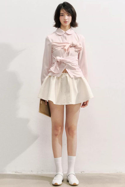 Butterfly Strap Long-Sleeved Shirt