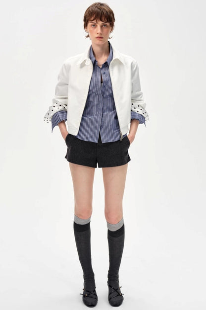 Vintage Contrast Polka Dot Jacket