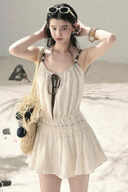 Französisches Sommerkleid mit Trägern