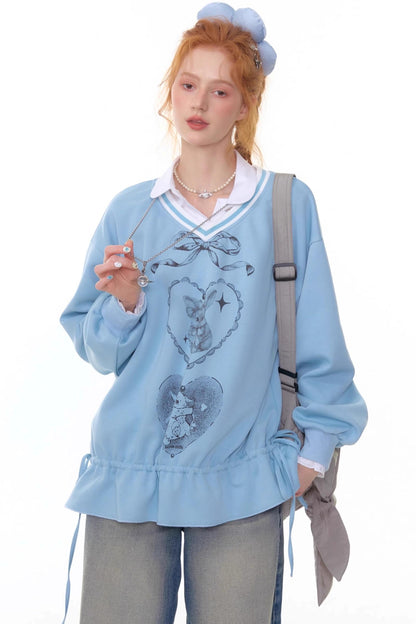 Vintage V-Neck Sweatshirt