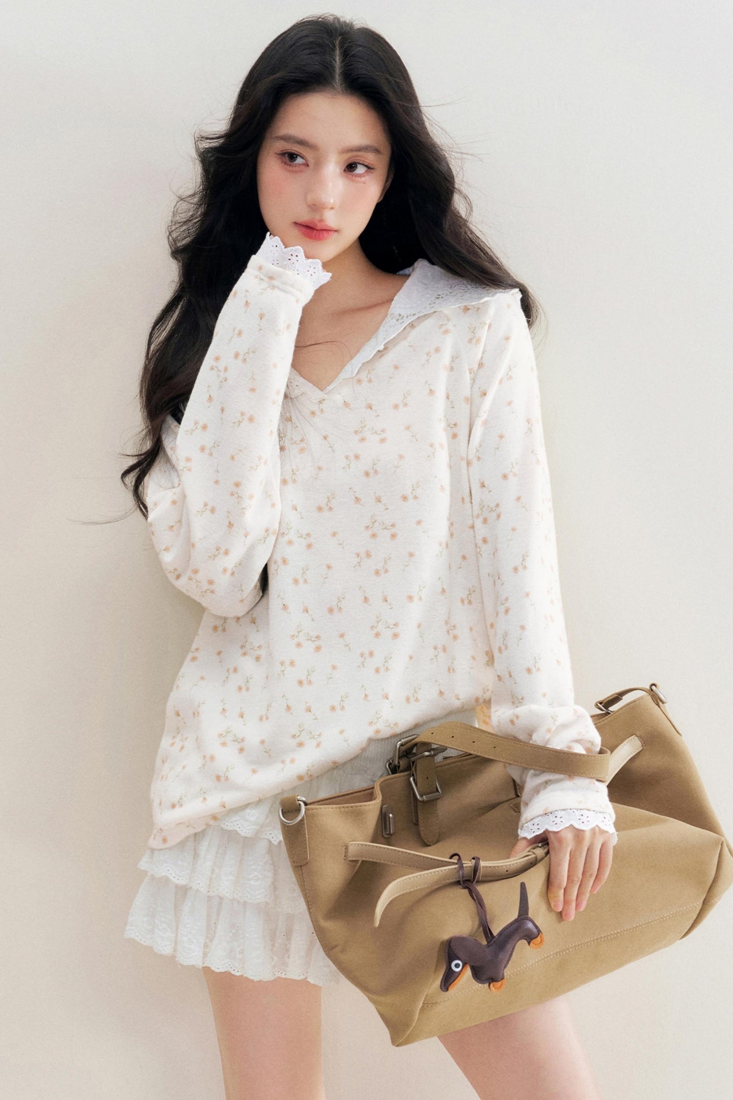 Floral Nocturne Long T-Shirt