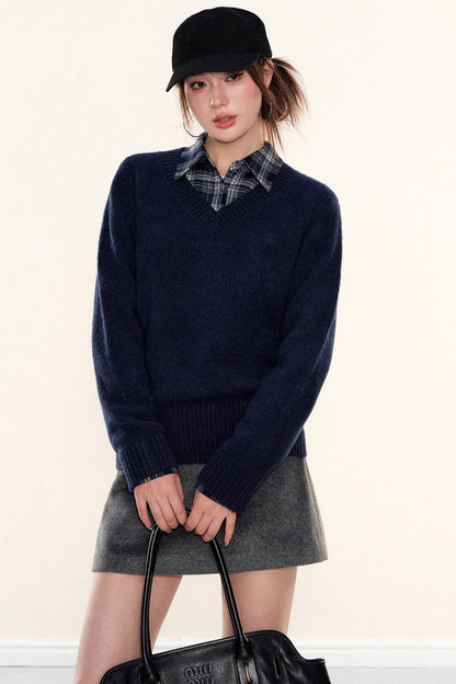 Woolen A-Line Culottes Skirt