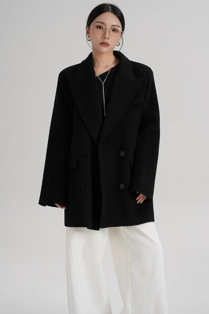 Medium-Length Temperament Wool Coat