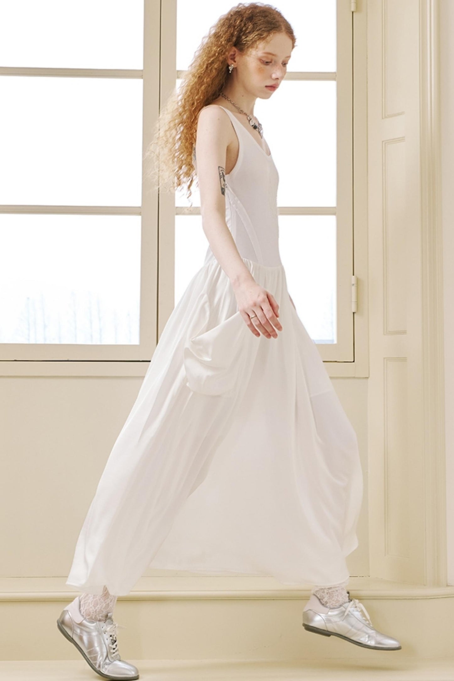 Swallow Embroidered Summer Dress