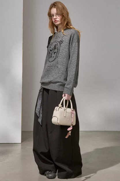 Knitted Two-Piece Sweater Pants Set