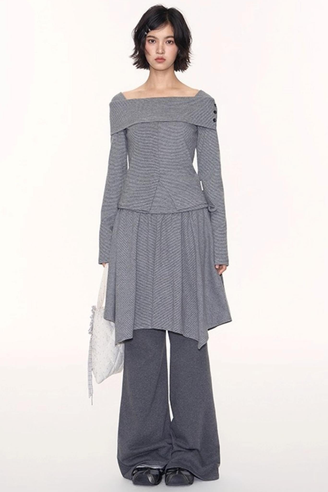 Striped Long Sleeve Top Set-Up