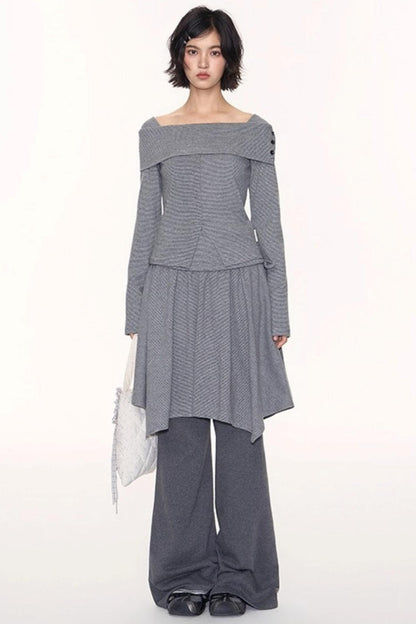 Striped Long Sleeve Top Set-Up