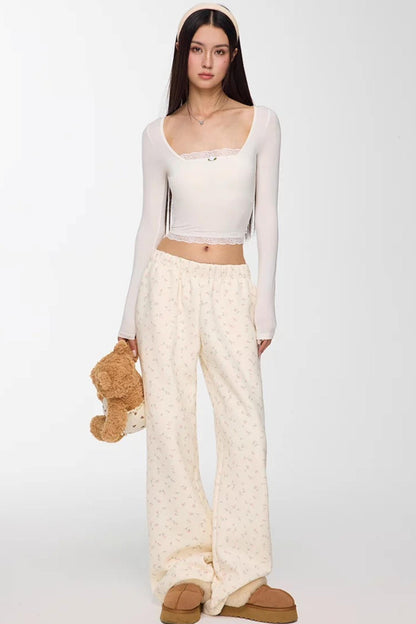 Modal Lace Slim Fit Top