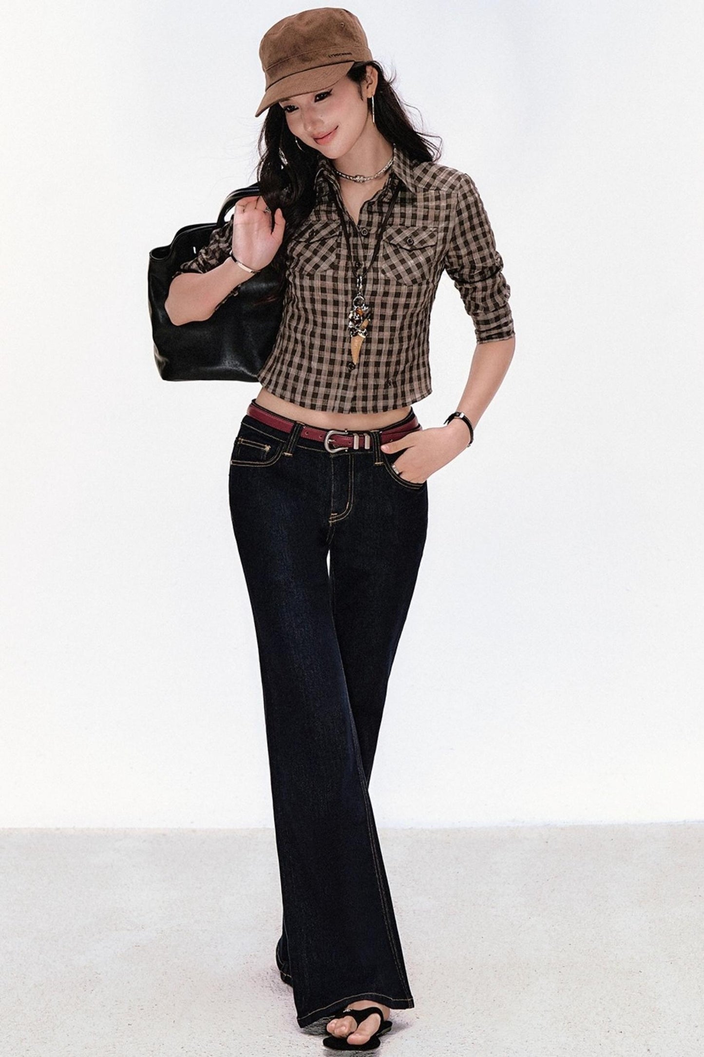 Retro Cow Slim Flare Jeans