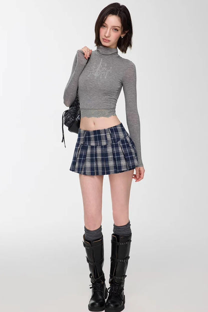 Rhinestone High-Neck Top