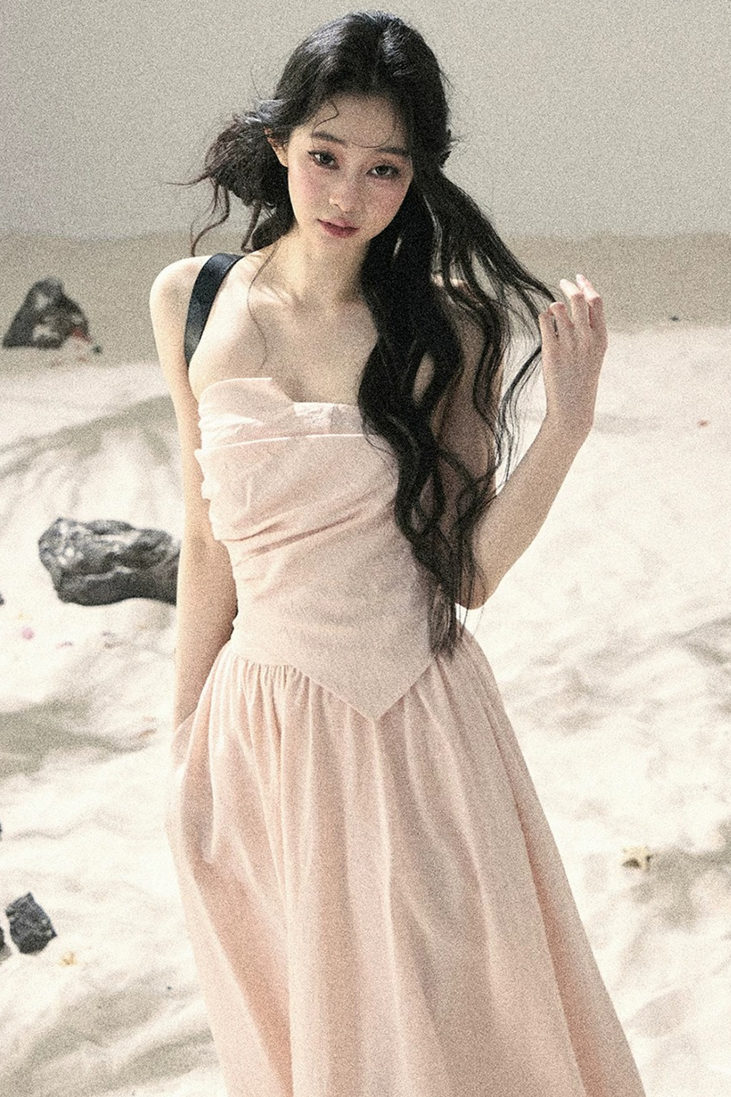 Cloud-Like Strapless Summer Dress