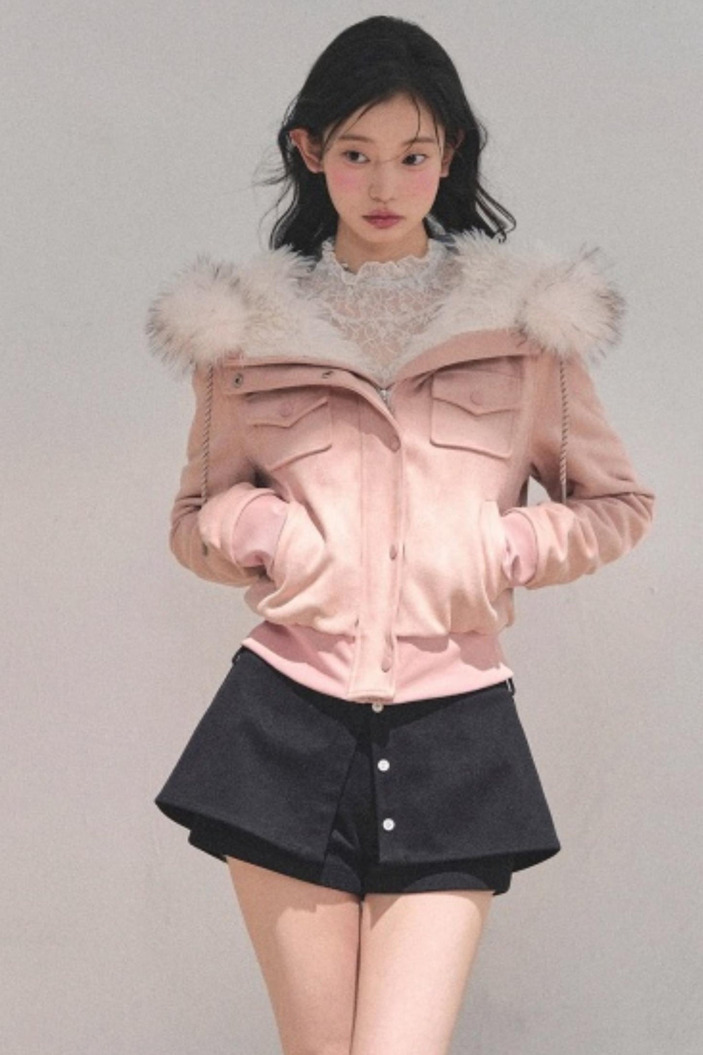 Hooded Faux Fur Winter Coat