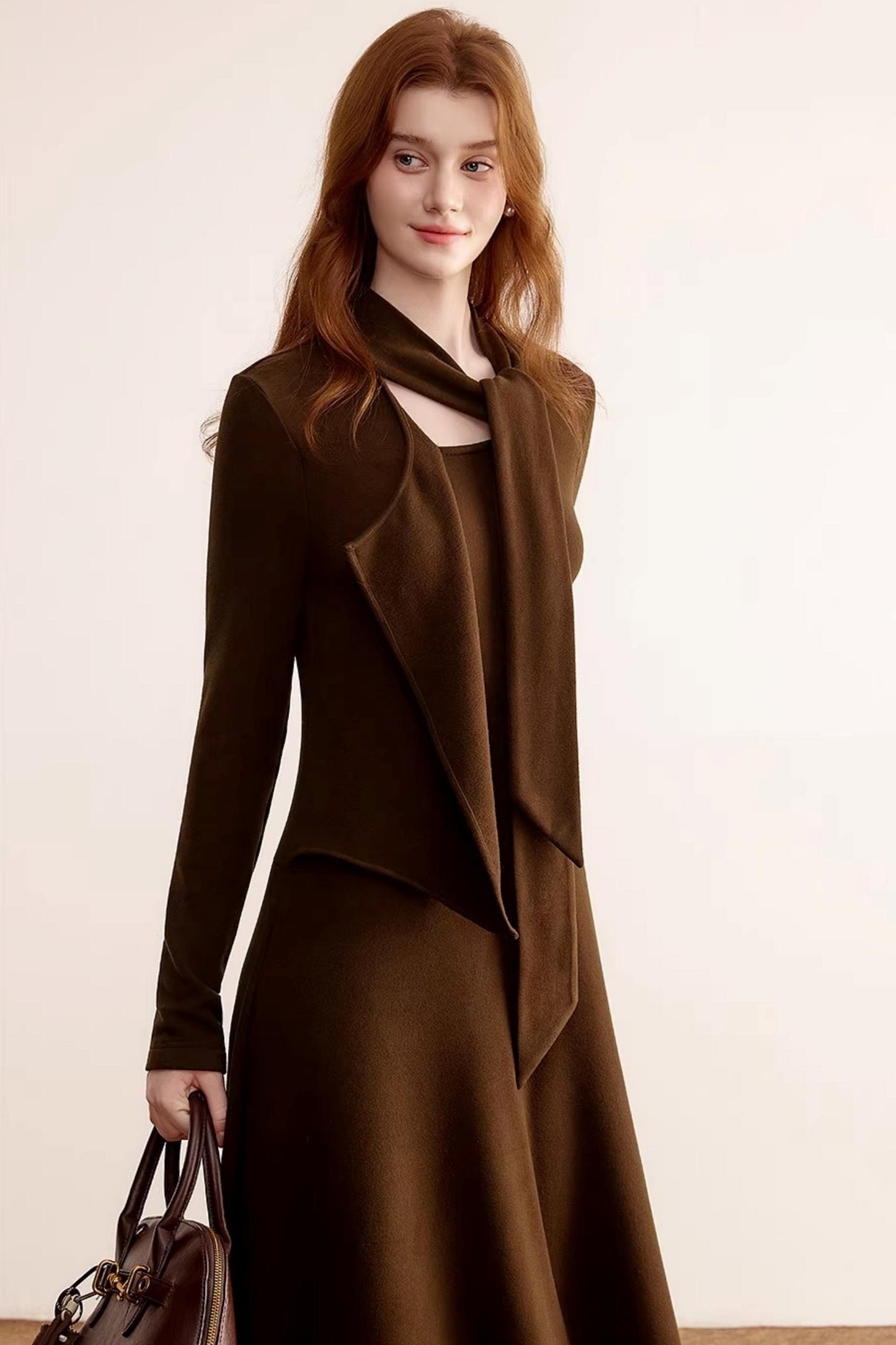 German Velvet Ruffle Dress