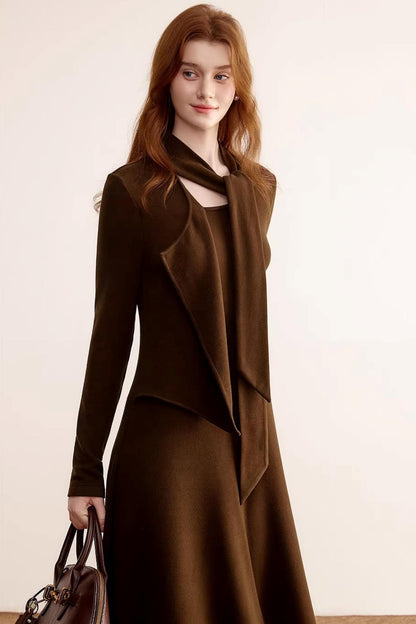 German Velvet Ruffle Dress