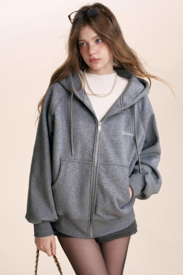 Fine Glitter Hooded Jacket