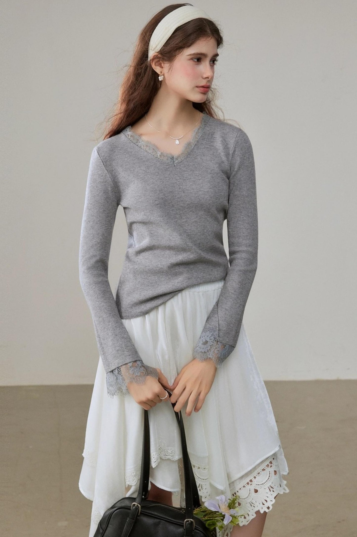 Winter White A-Line Skirt
