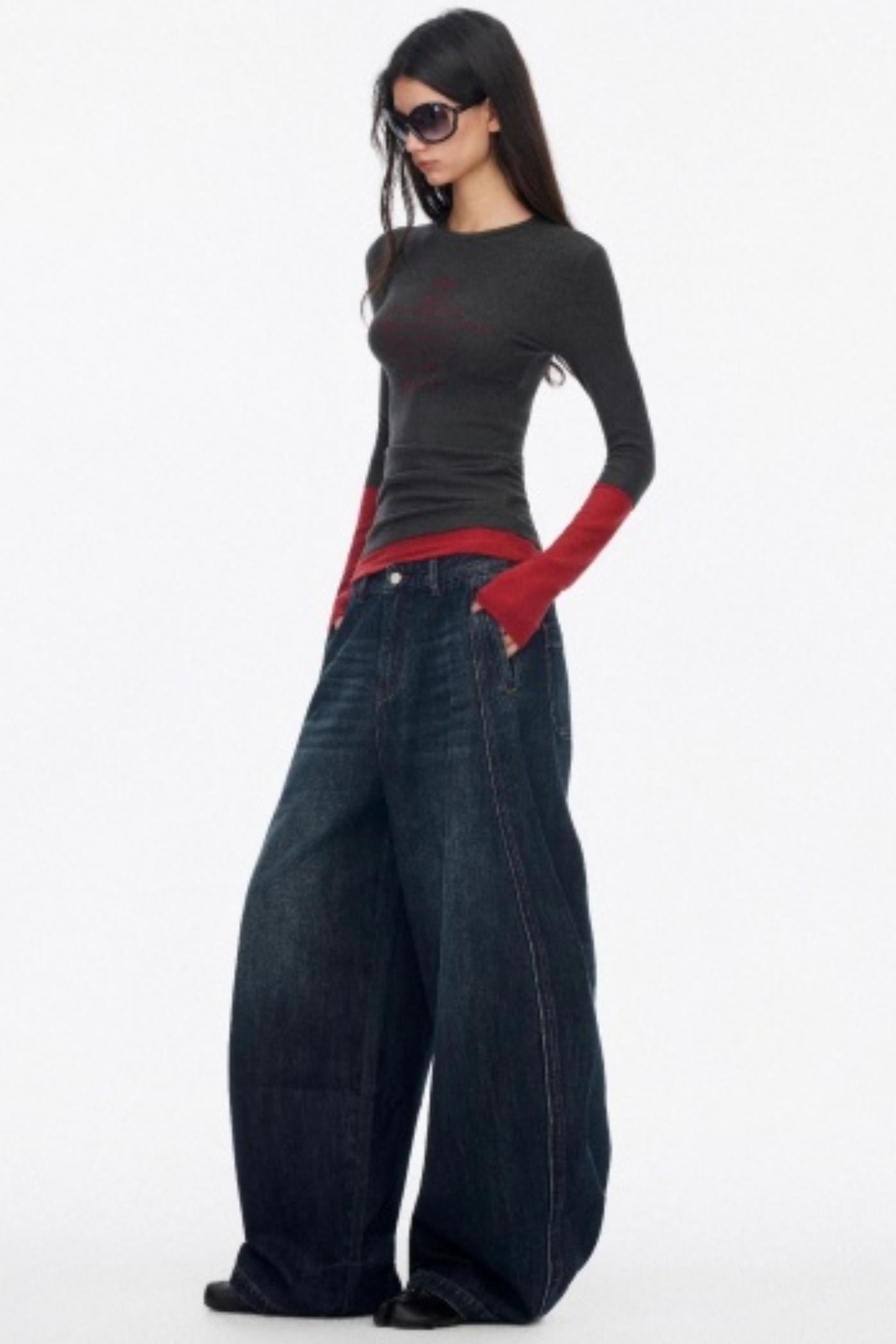 Layered Letter Print Top