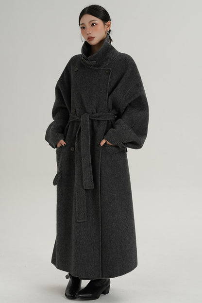 Woolen Silhouette Long Coat