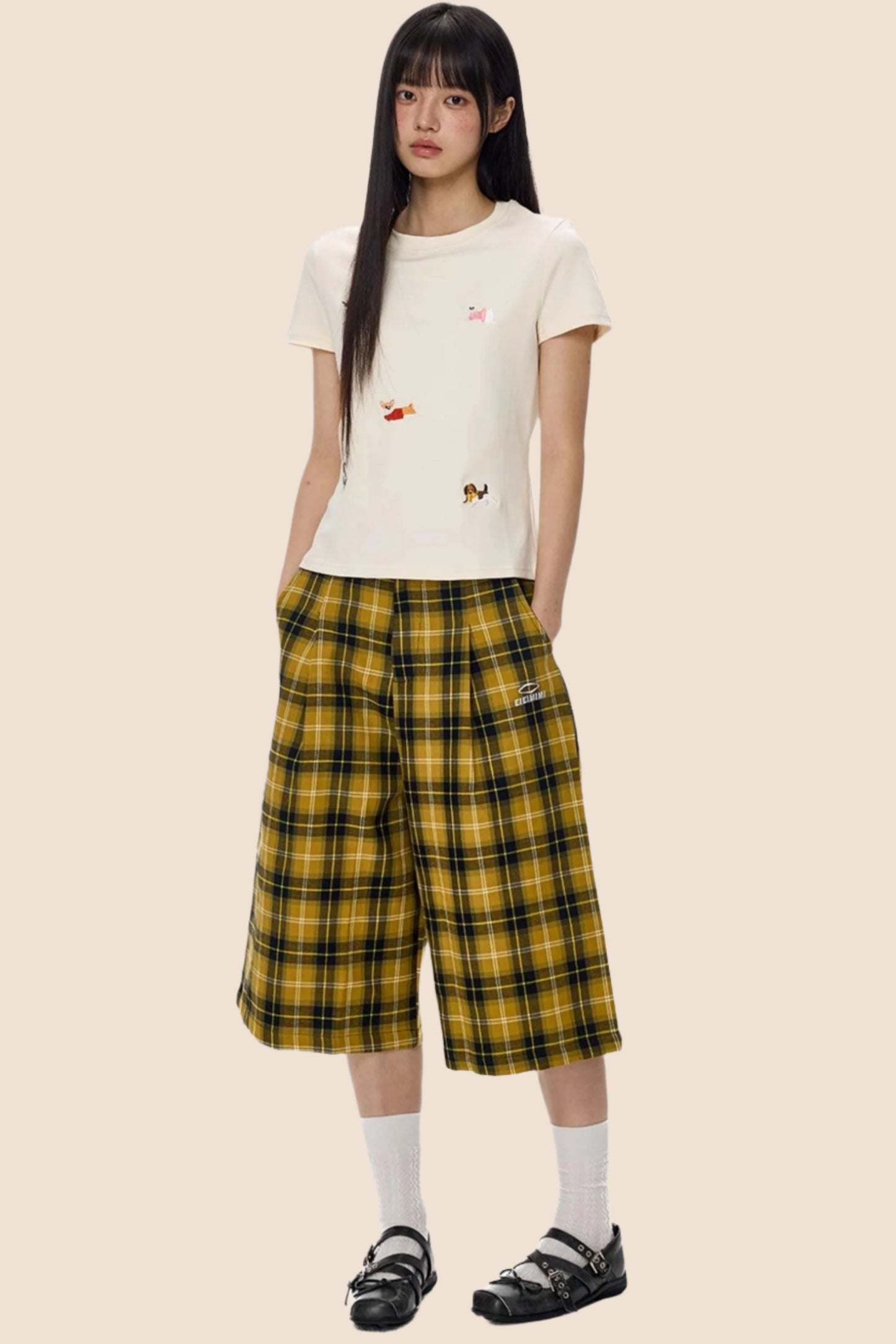 American Plaid Cropped Pants