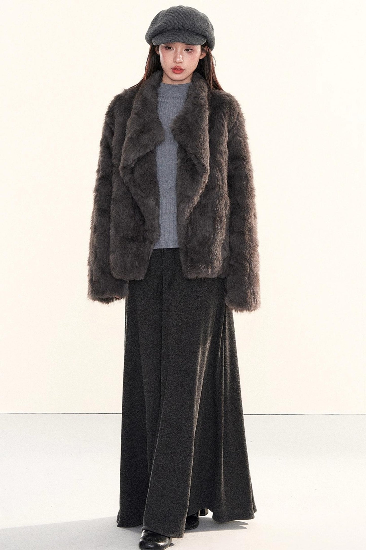 Ribbed Waist-Cinching Knit Sweater