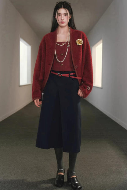 Batwing Wool Cocoon Coat Set-Up