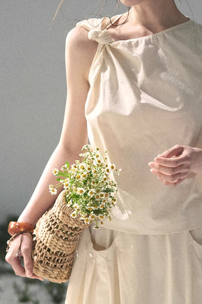 White Pleated Summer Set-Up