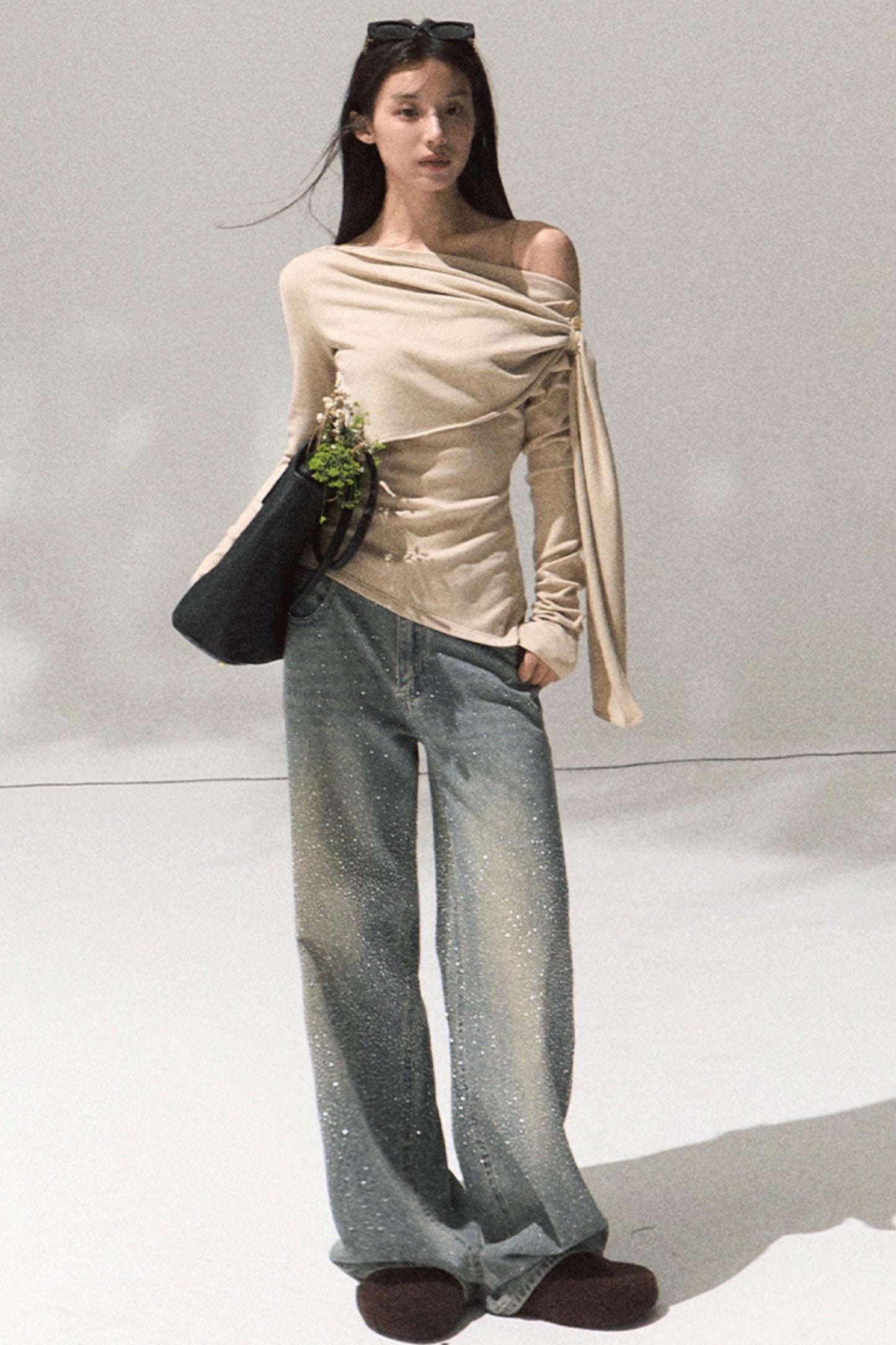 Ancient Shrine Long Sleeve Knit Top