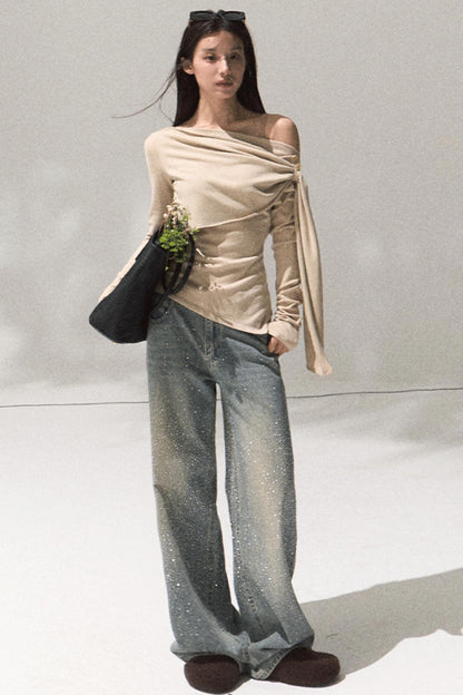 Ancient Shrine Long Sleeve Knit Top