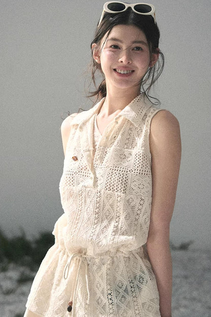 Lace Hollow-Out Summer Top