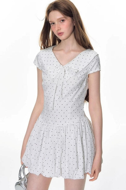 Navy Flower Bud Summer Dress