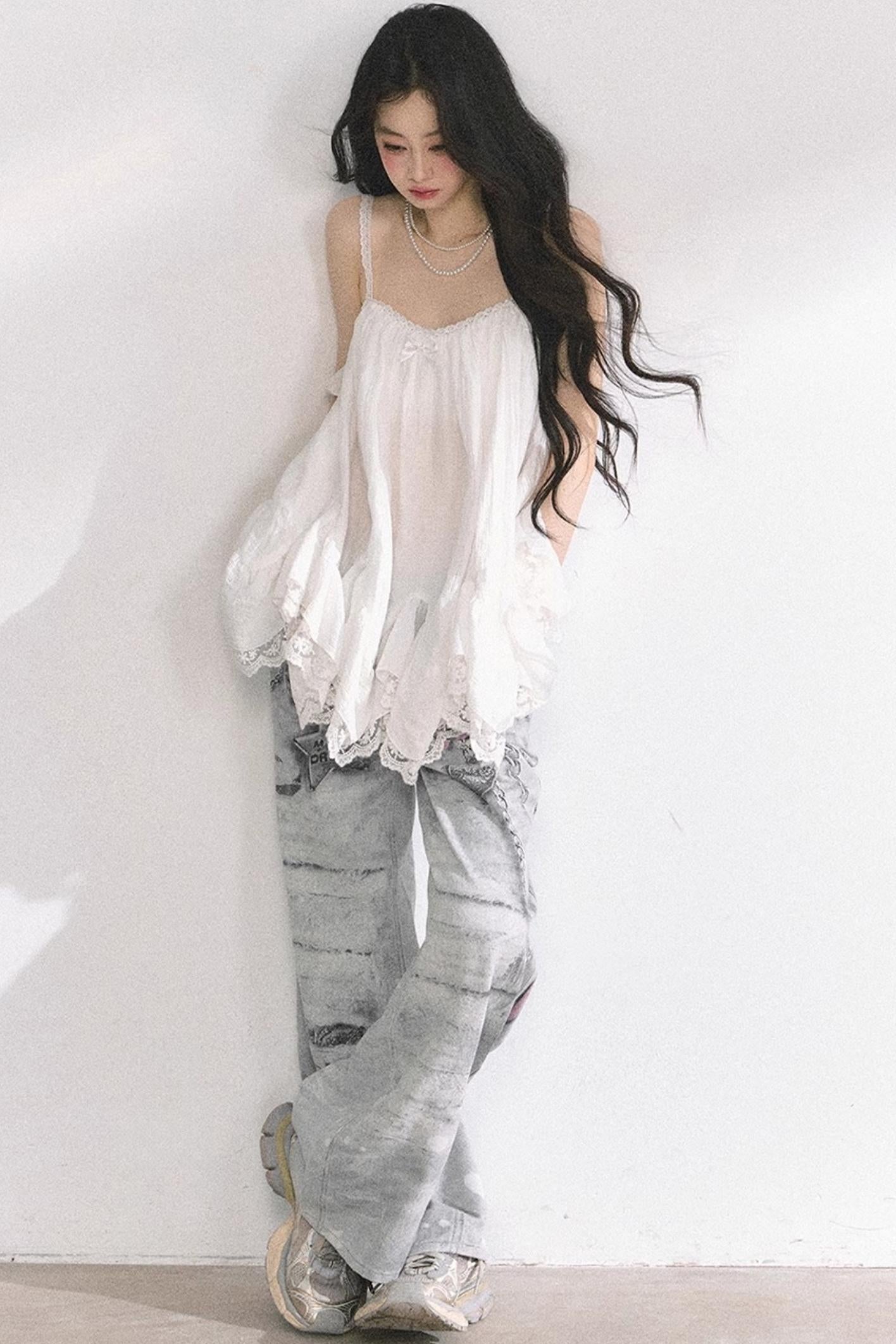 Chiffon Lace Doll Top