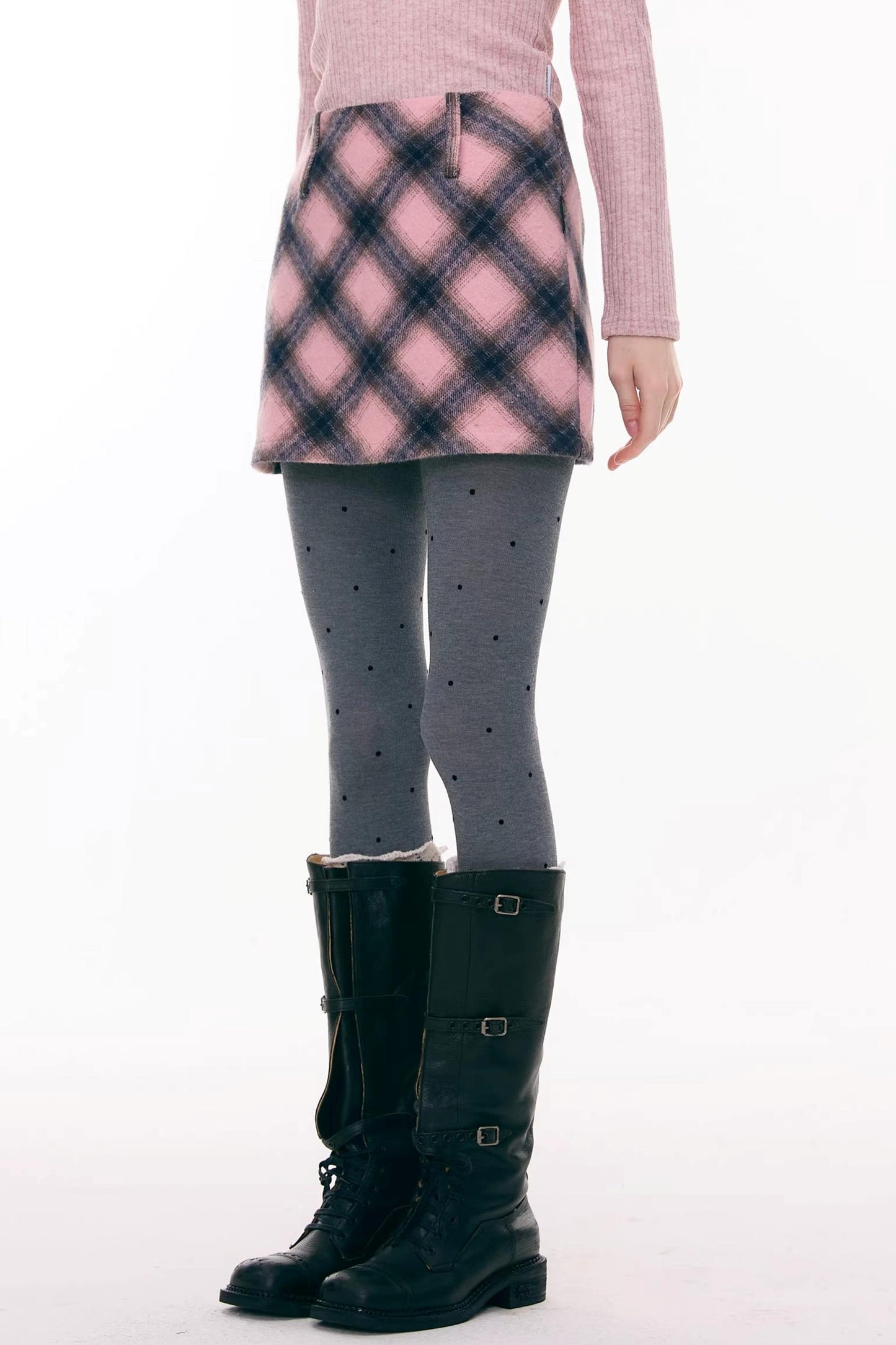 Misty Rain Plaid Skirt