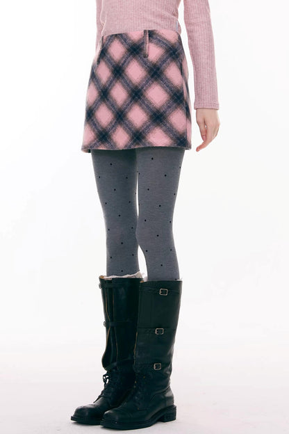 Misty Rain Plaid Skirt