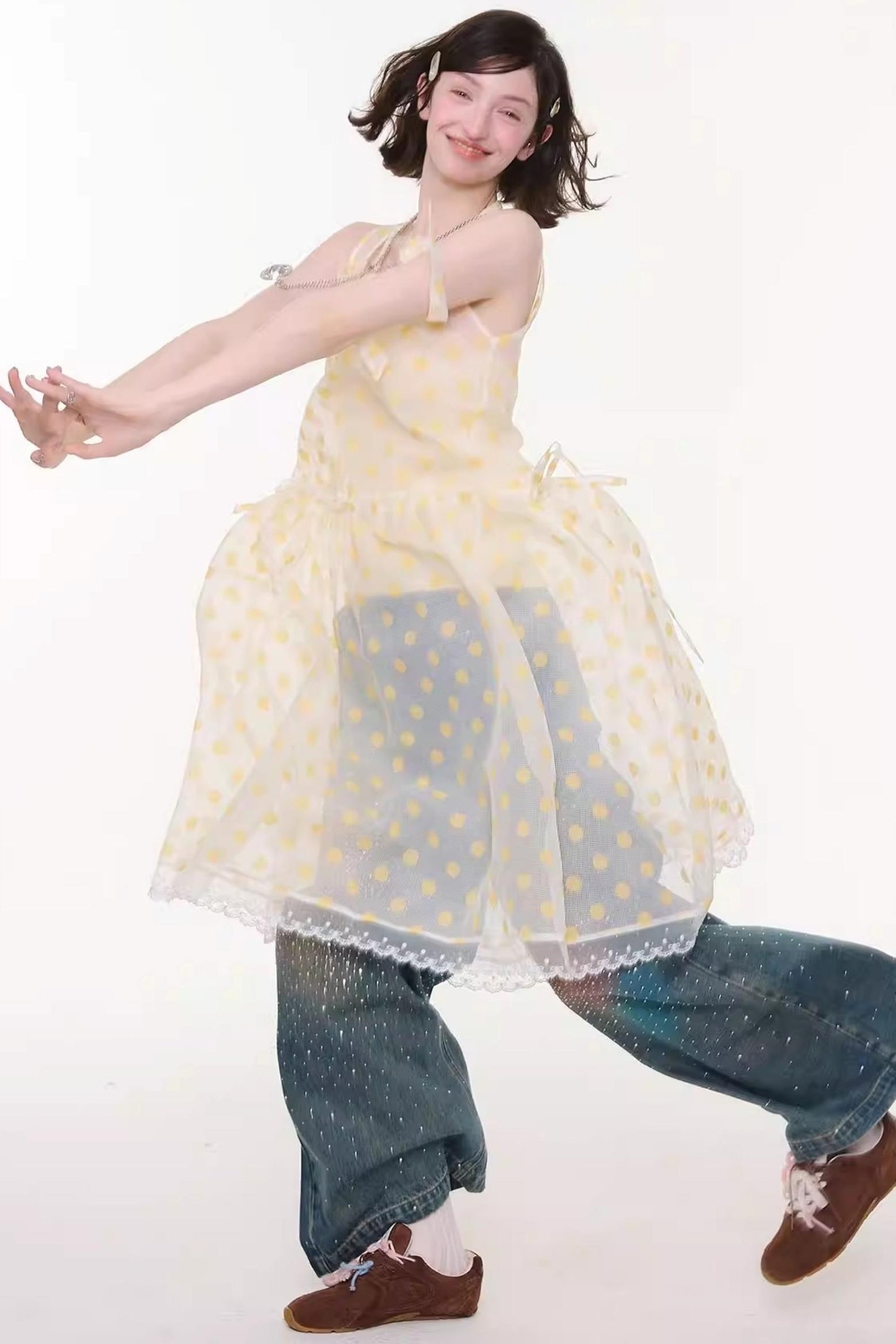 Sweet Wave Polka Dot Dress