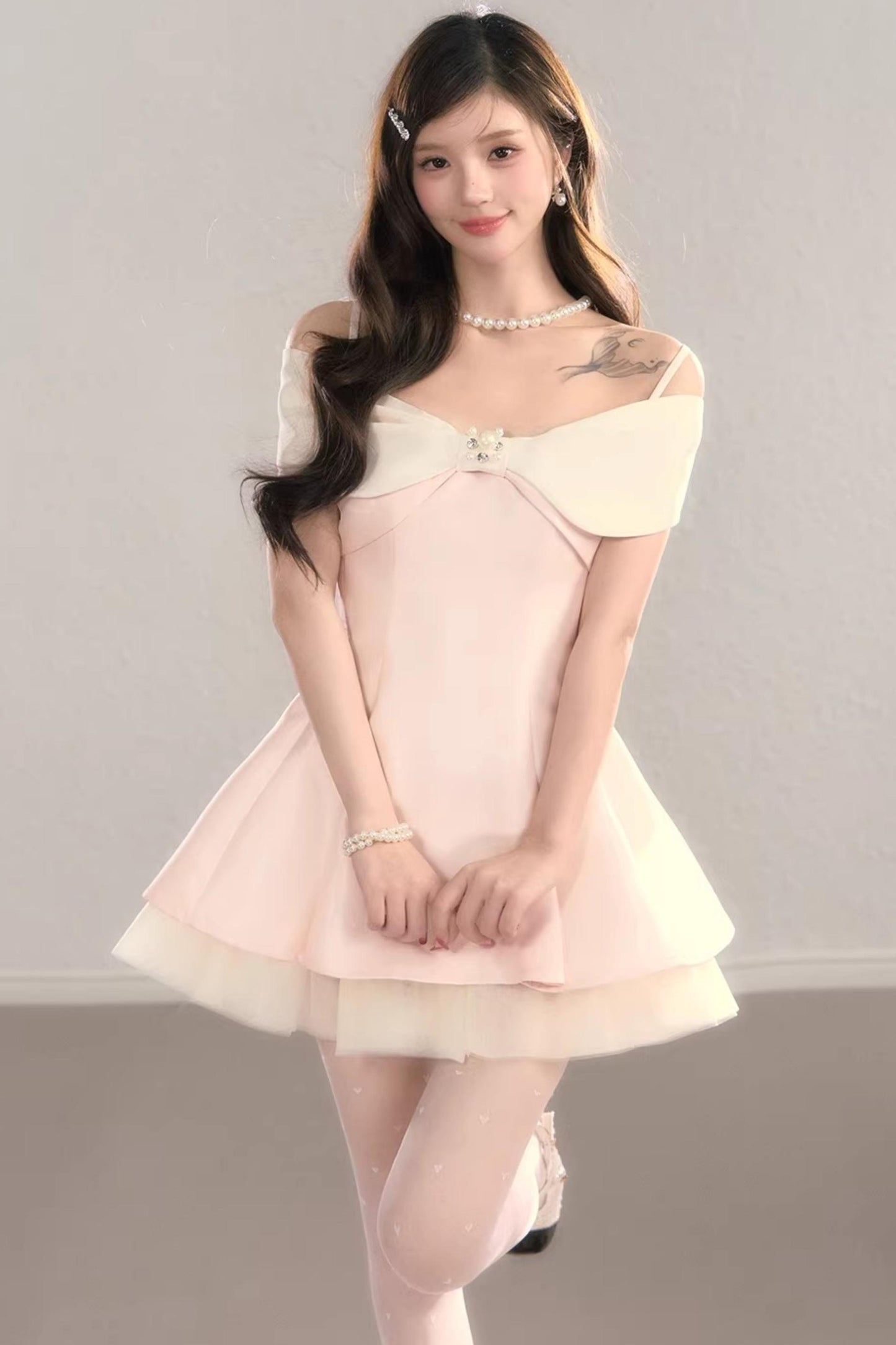 Off-Shoulder Bowknot Princess Dress