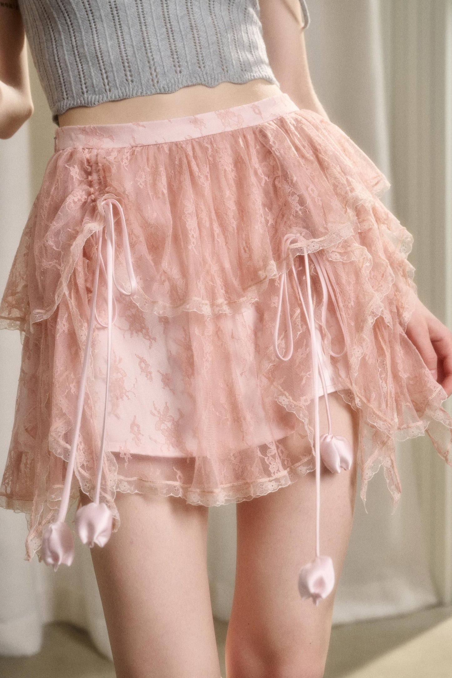 Tulip Lace Bustier Skirt