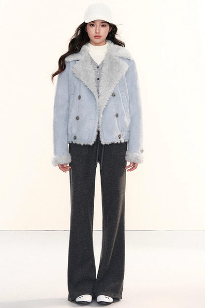 Double-Breasted Fur Coat