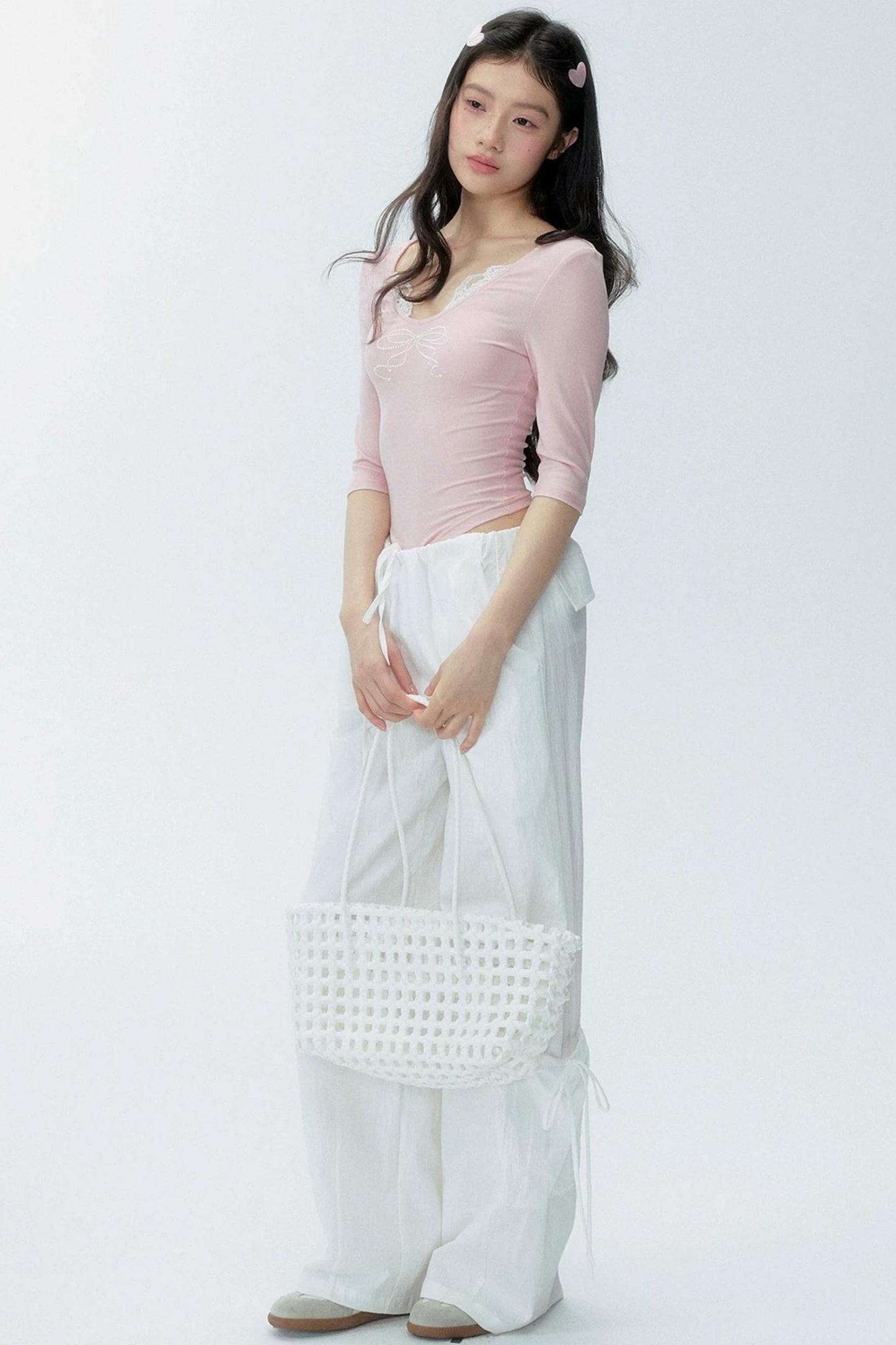 Lace Patchwork Knit Top