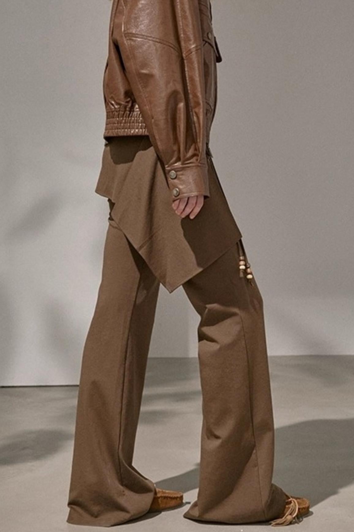 Waist Curtain Micro Flared Pants