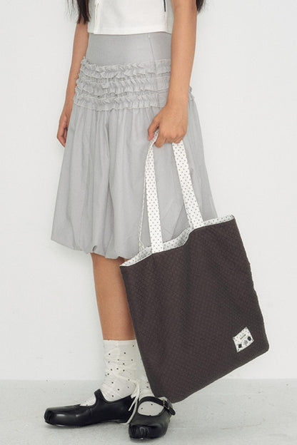 Vintage Polka Dot Canvas Shoulder Bag