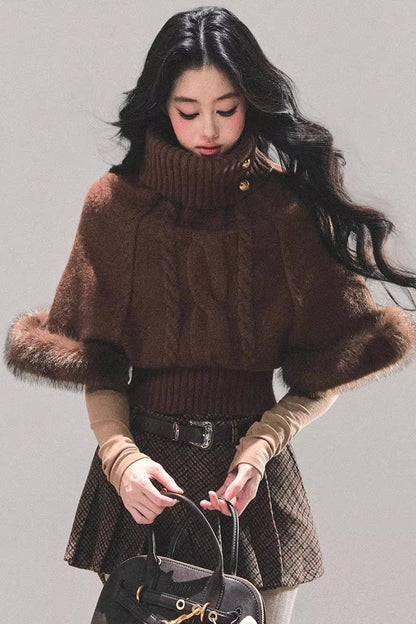 Korean Mohair Turtleneck Sweater
