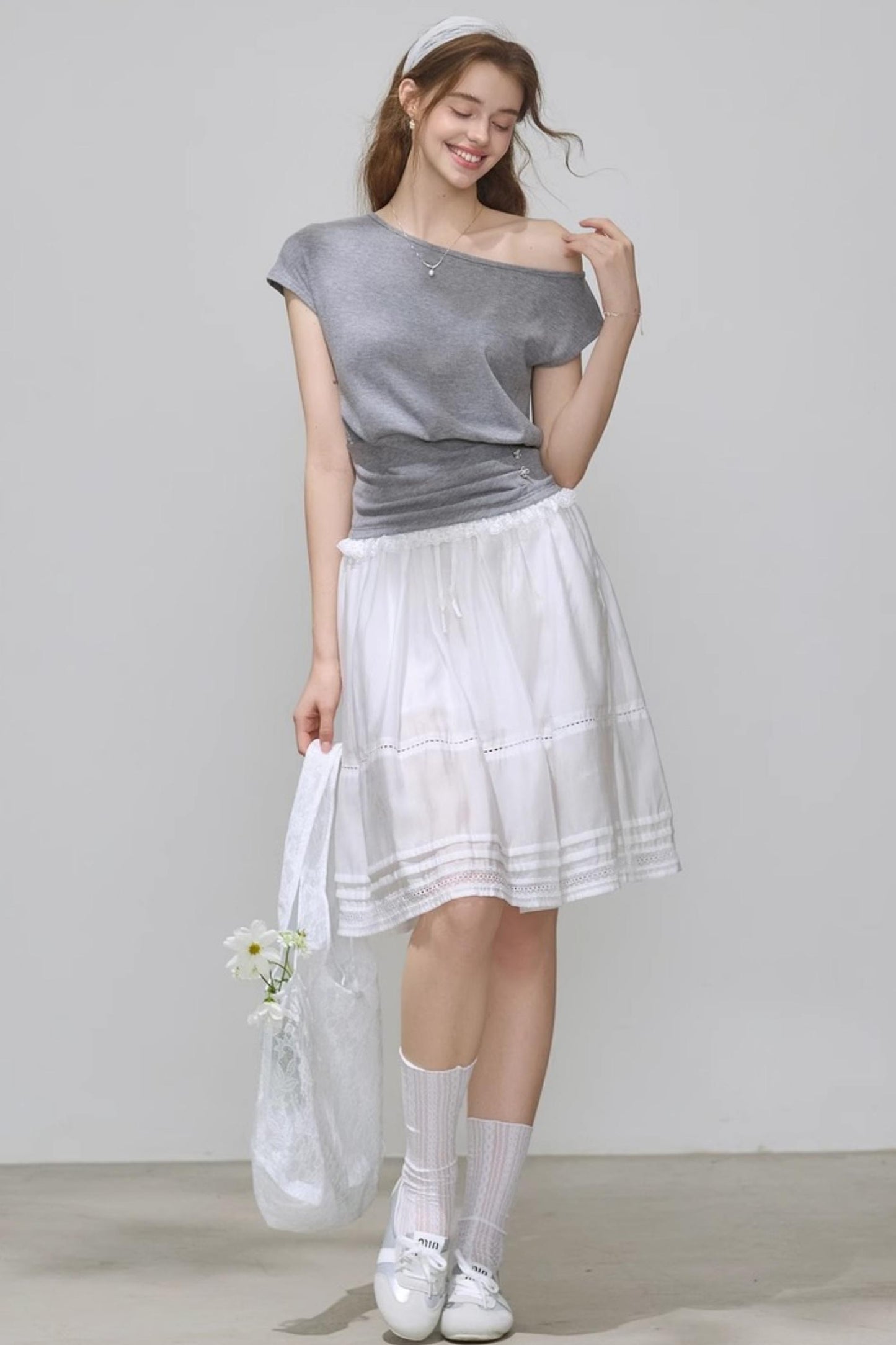 Summer Slant Shoulder Chic Set-Up