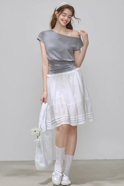 Summer Slant Shoulder Chic Set-Up