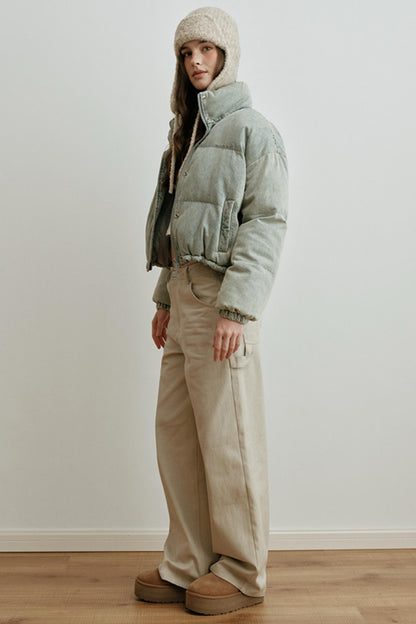 High-Waisted Embroidered Pants