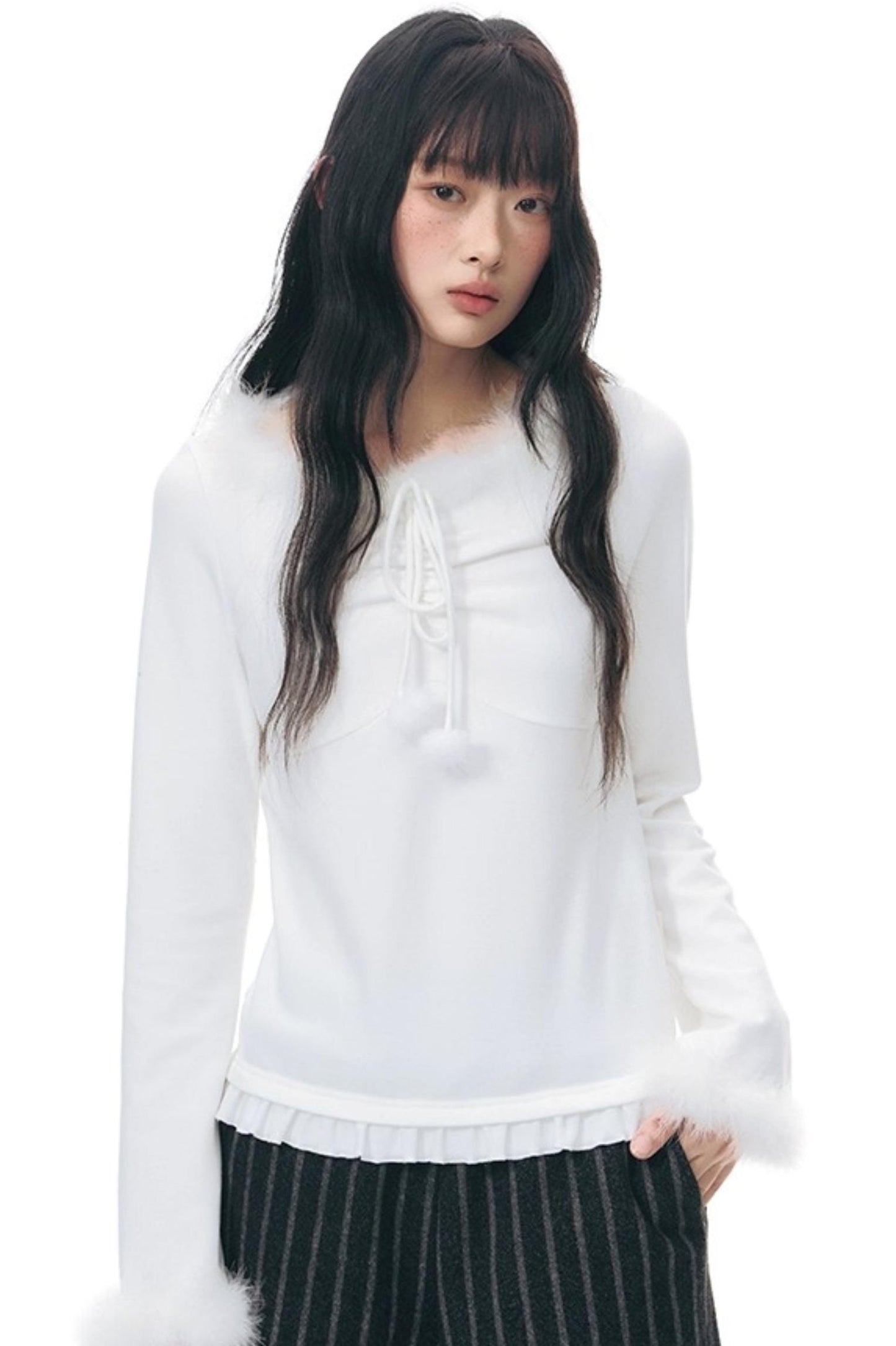 Furry Patchwork Base Layer Top