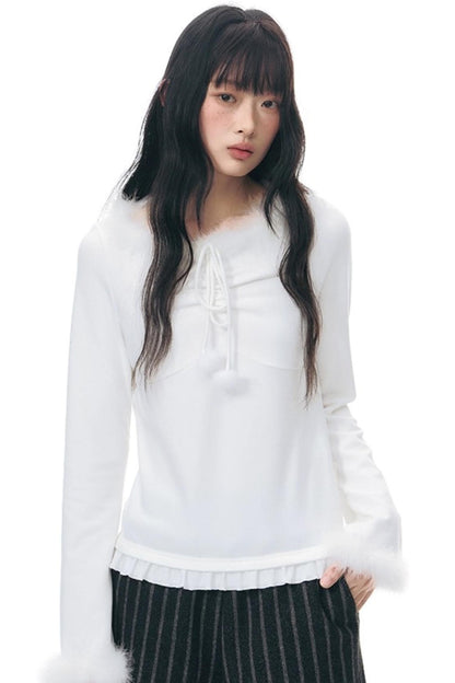 Furry Patchwork Base Layer Top