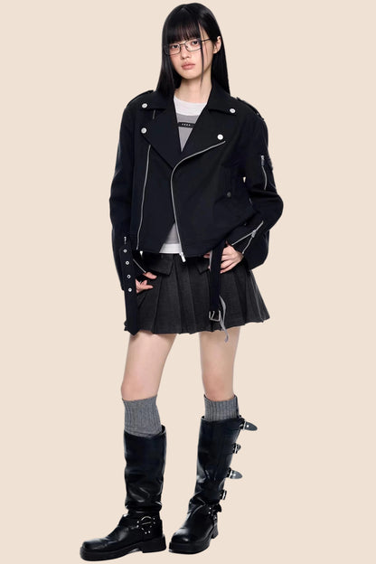 Deconstructed Zipper Retro Jacket