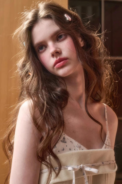 Wool Fluffy Camisole Dress