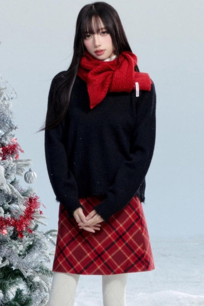 Fringed Raw Edge Sweater