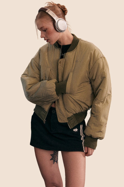 Retro Aviator Baseball Cotton Jacket